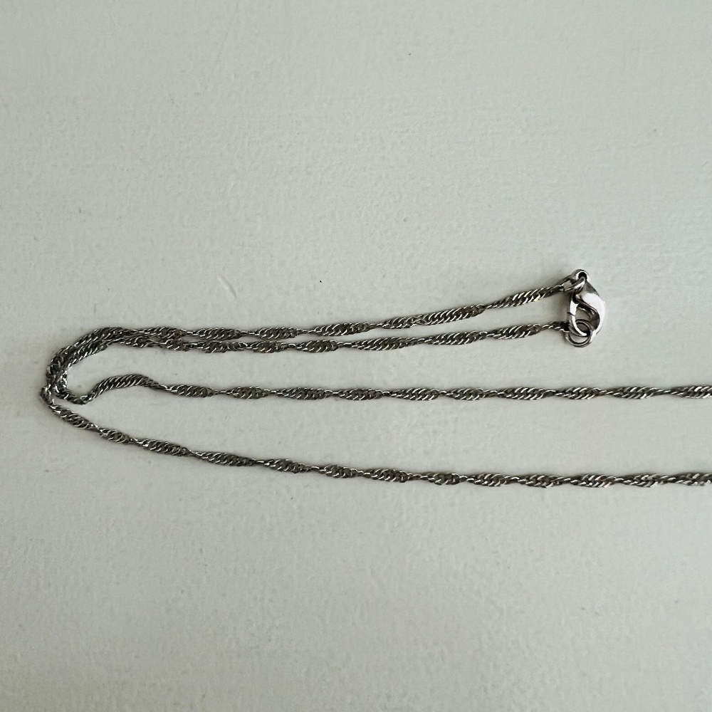 Silver Rhinestone Cross Necklace - Picture 6 of 7